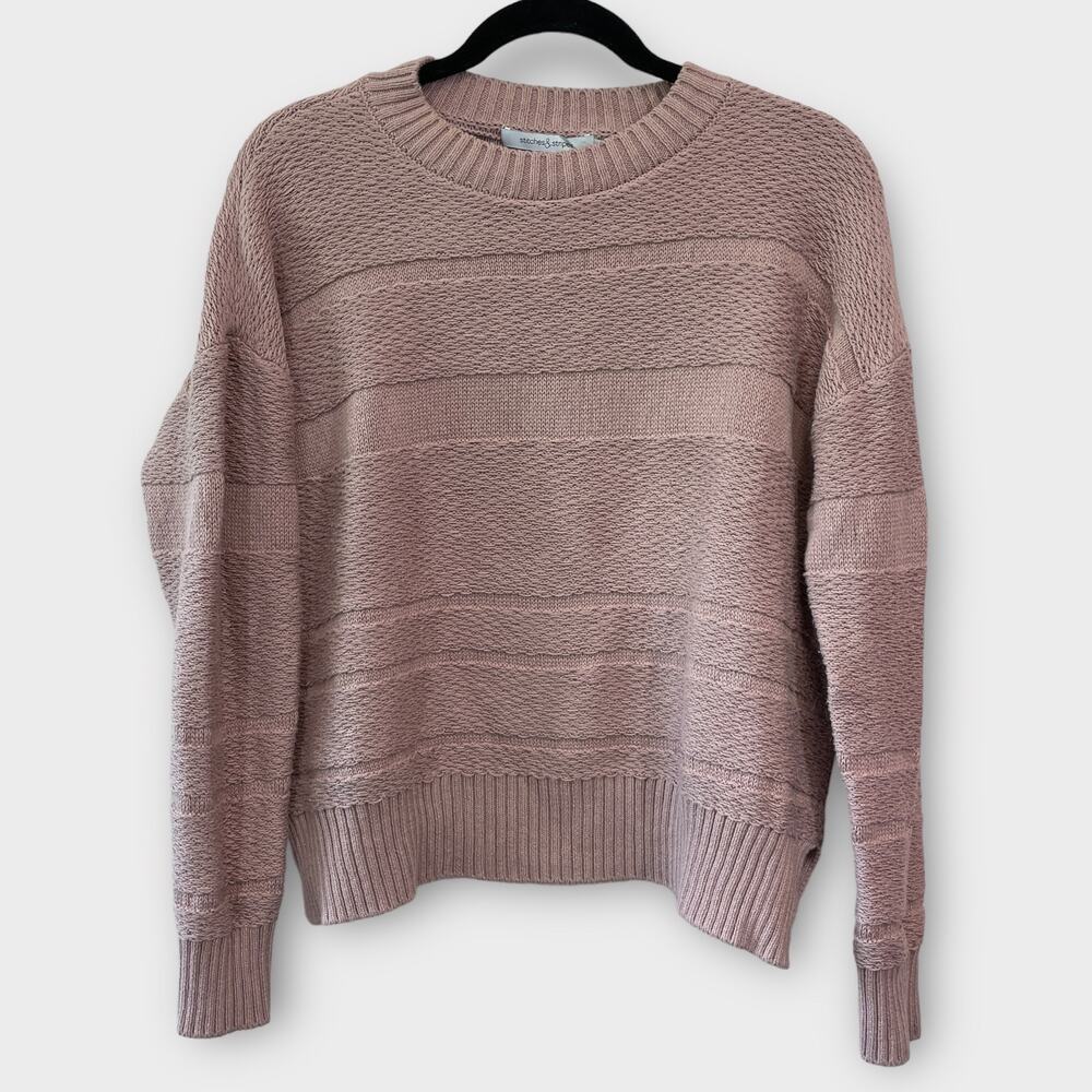 Stitches & Stripes pink sweater cotton medium